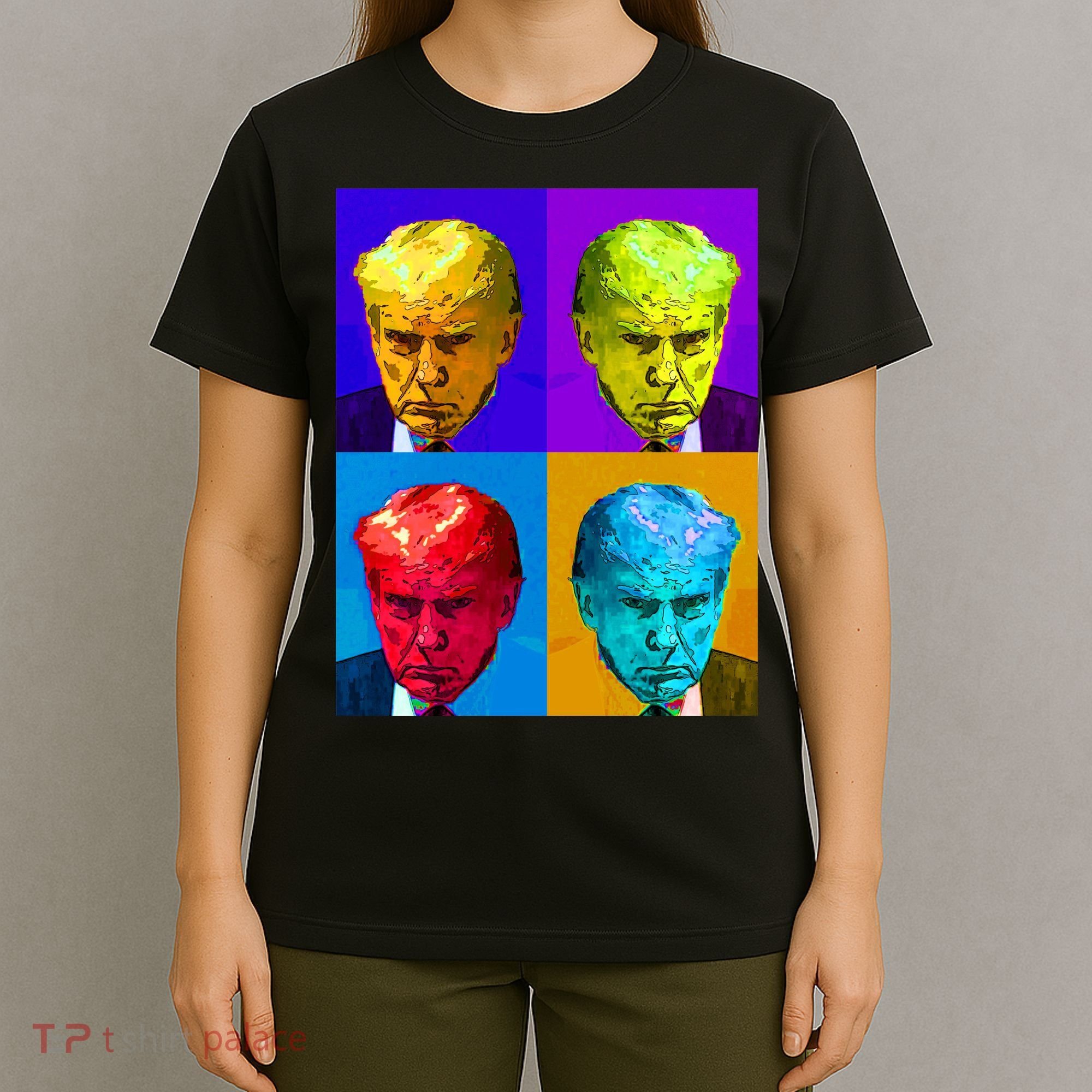 Donald Trump Mug Shot Colorful Pop Art T-Shirt