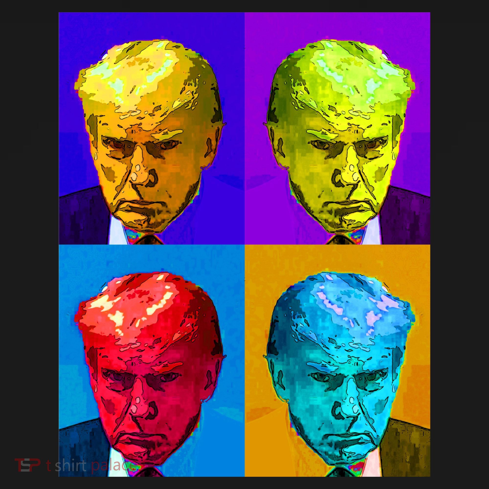Donald Trump Mug Shot Colorful Pop Art T-Shirt