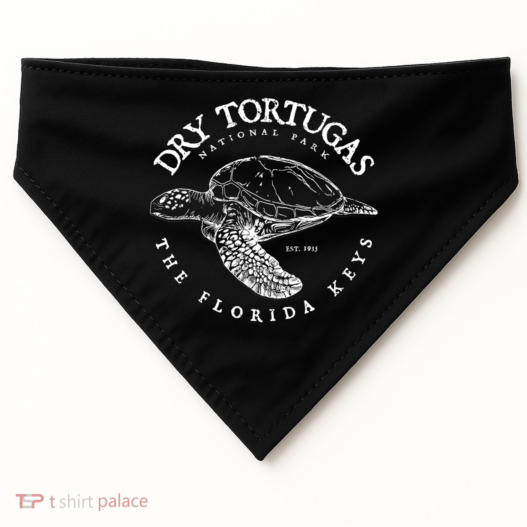 Dry Tortugas National Park Florida Keys Scuba Diving Turtle Gift USA-Made Doggie Bandana