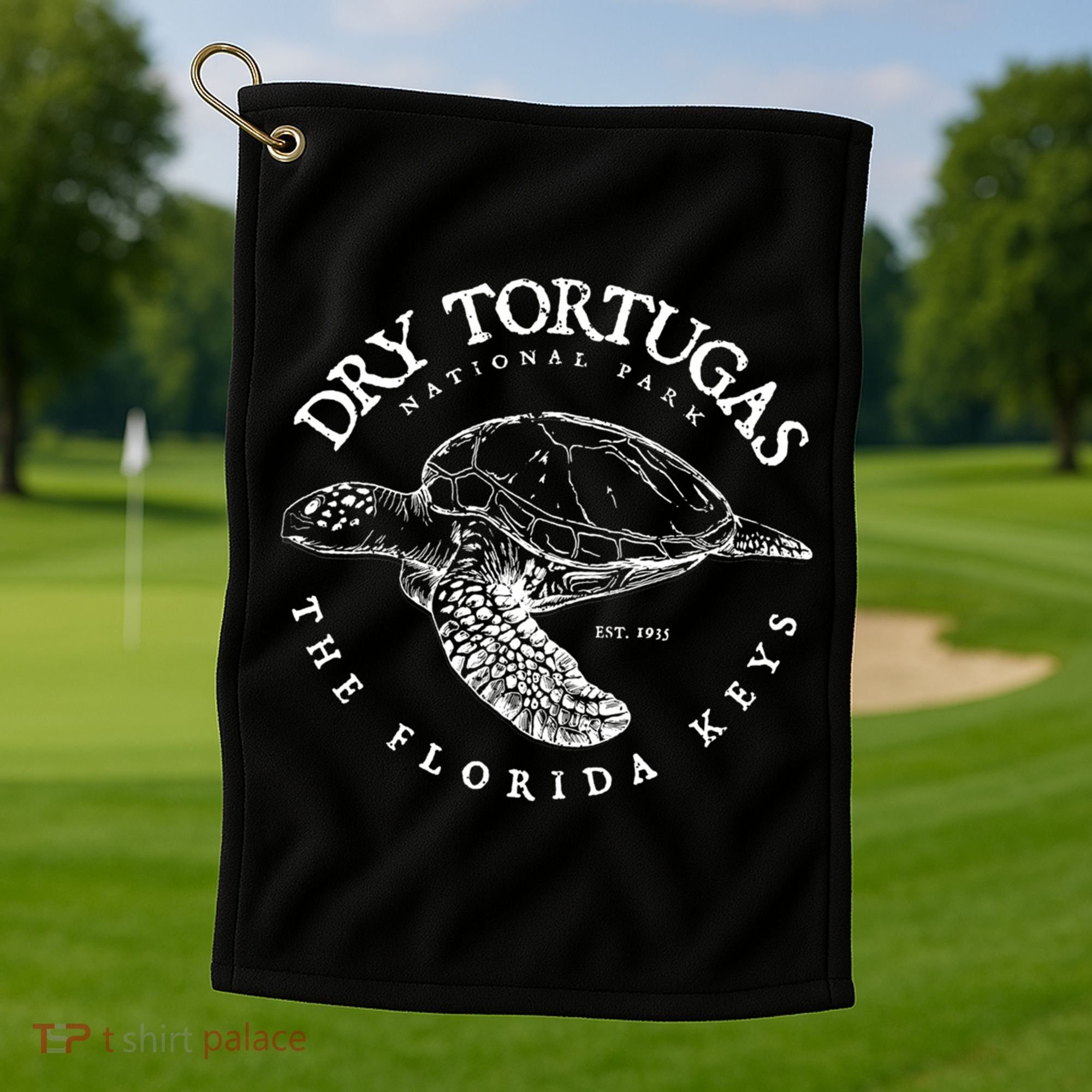 Dry Tortugas National Park Florida Keys Scuba Diving Turtle Gift Golf Towel