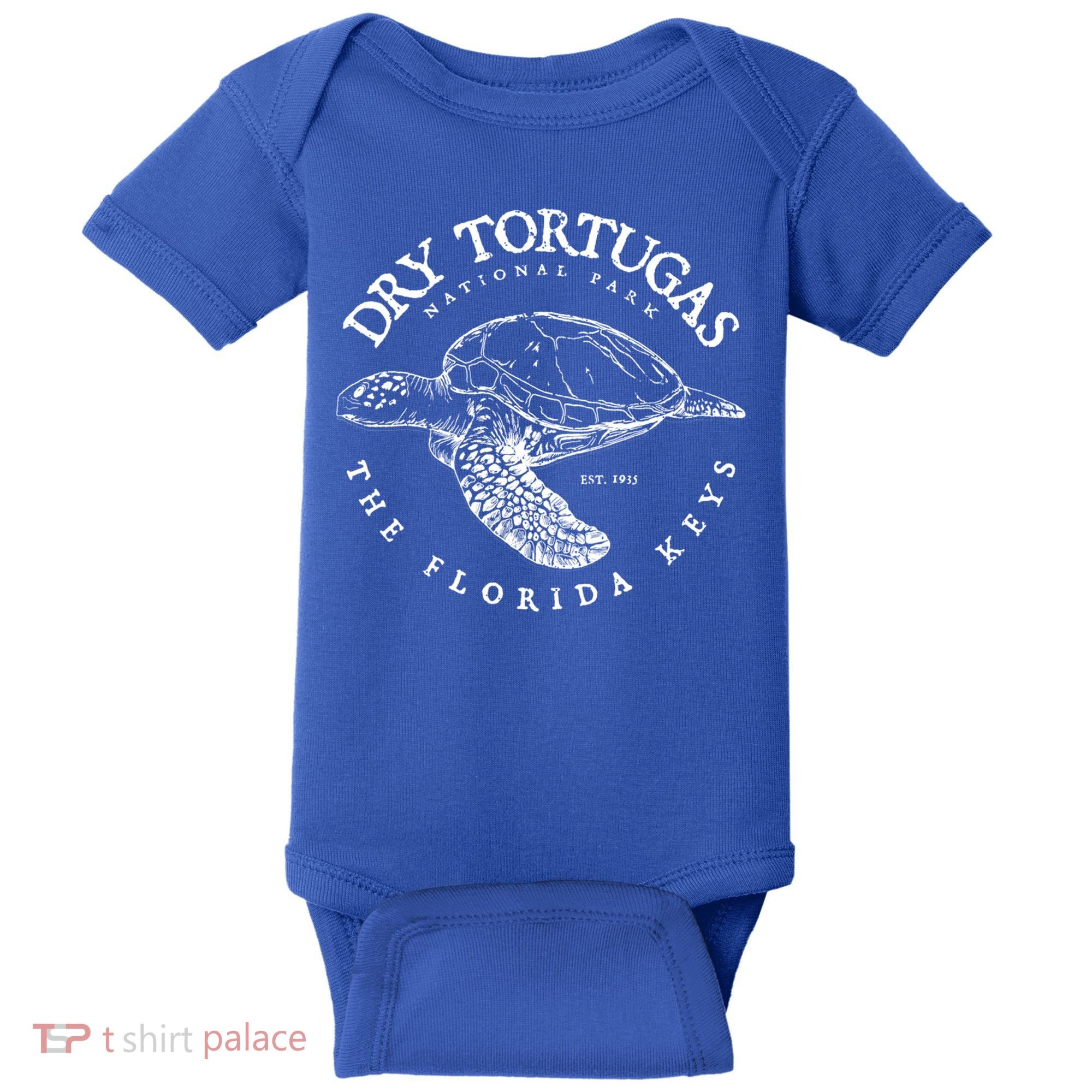 Dry Tortugas National Park Florida Keys Scuba Diving Turtle Gift Baby Bodysuit