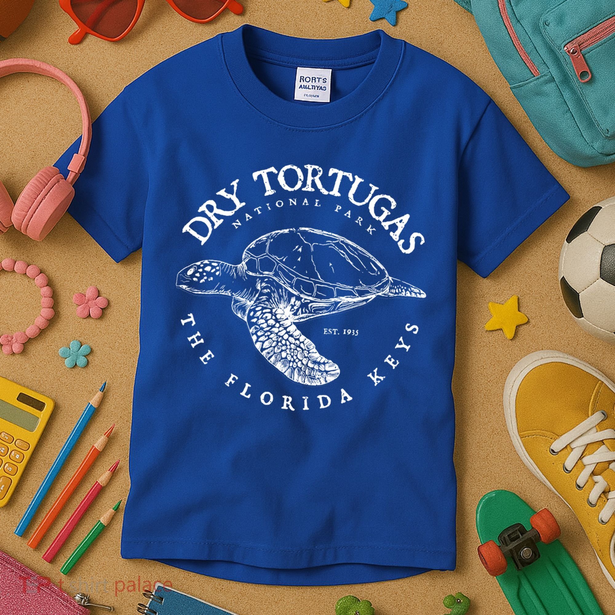 Dry Tortugas National Park Florida Keys Scuba Diving Turtle Gift Kids T-Shirt