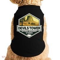 Devils Tower National Monument Wyoming Travel Art Badge Doggie Tank thumb 0
