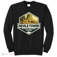 Devils Tower National Monument Wyoming Travel Art Badge Sweatshirt thumb 0