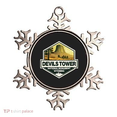Devils Tower National Monument Wyoming Travel Art Badge Ornament