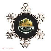 Devils Tower National Monument Wyoming Travel Art Badge Ornament thumb 0