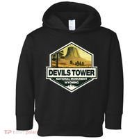 Devils Tower National Monument Wyoming Travel Art Badge Toddler Hoodie thumb 0