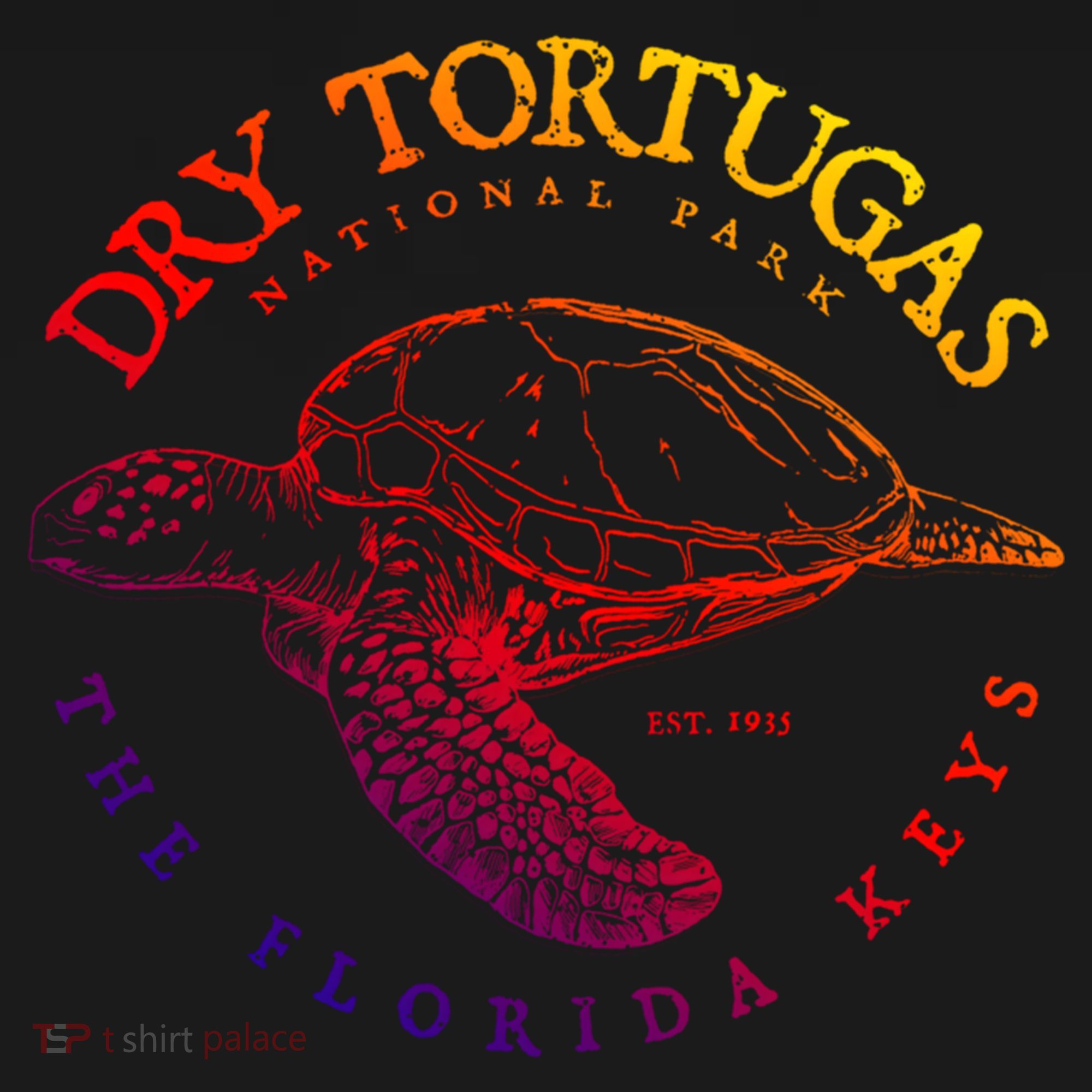 Dry Tortugas National Park Florida Keys Scuba Diving Turtle Cute Gift USA-Made Doggie Bandana