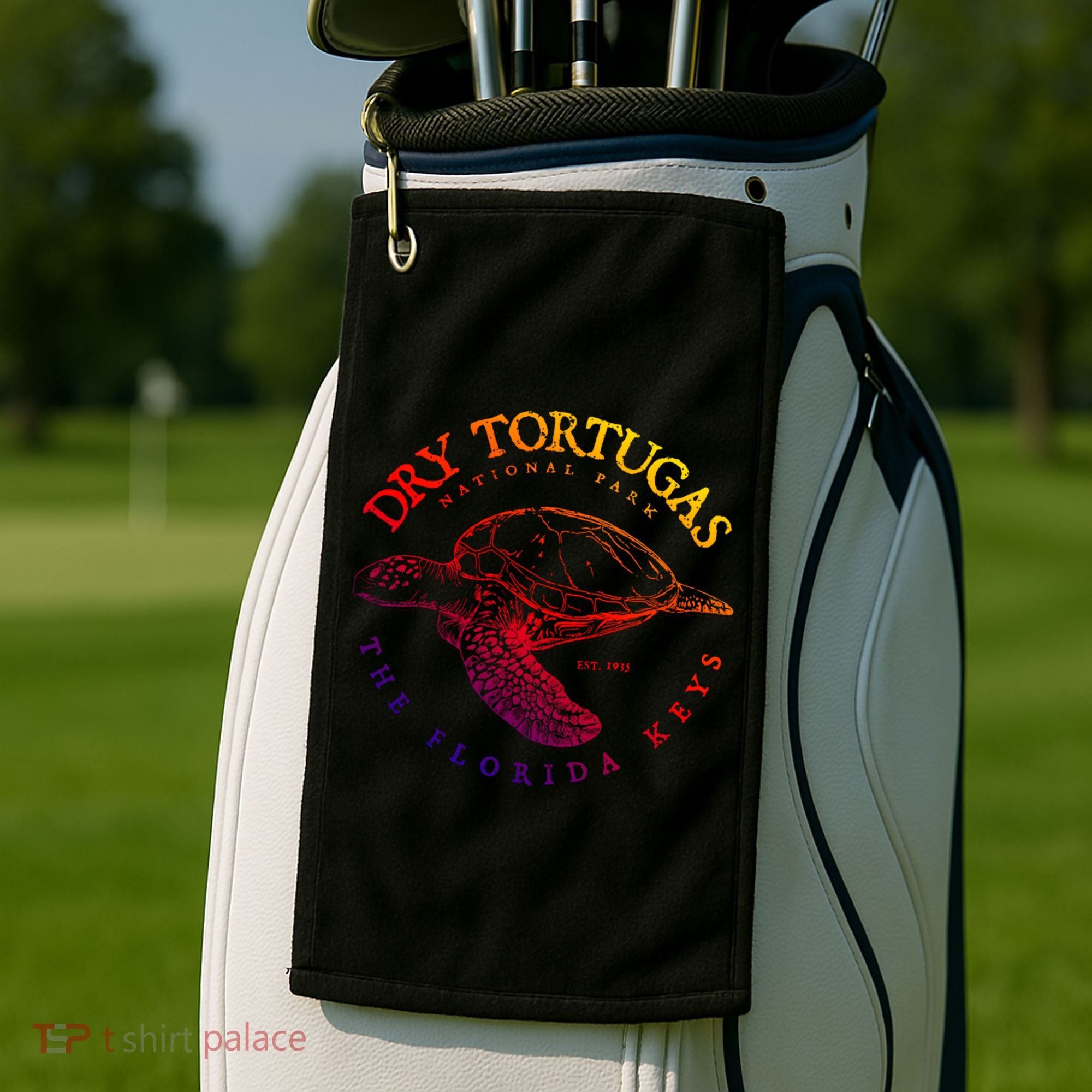 Dry Tortugas National Park Florida Keys Scuba Diving Turtle Cute Gift Golf Towel
