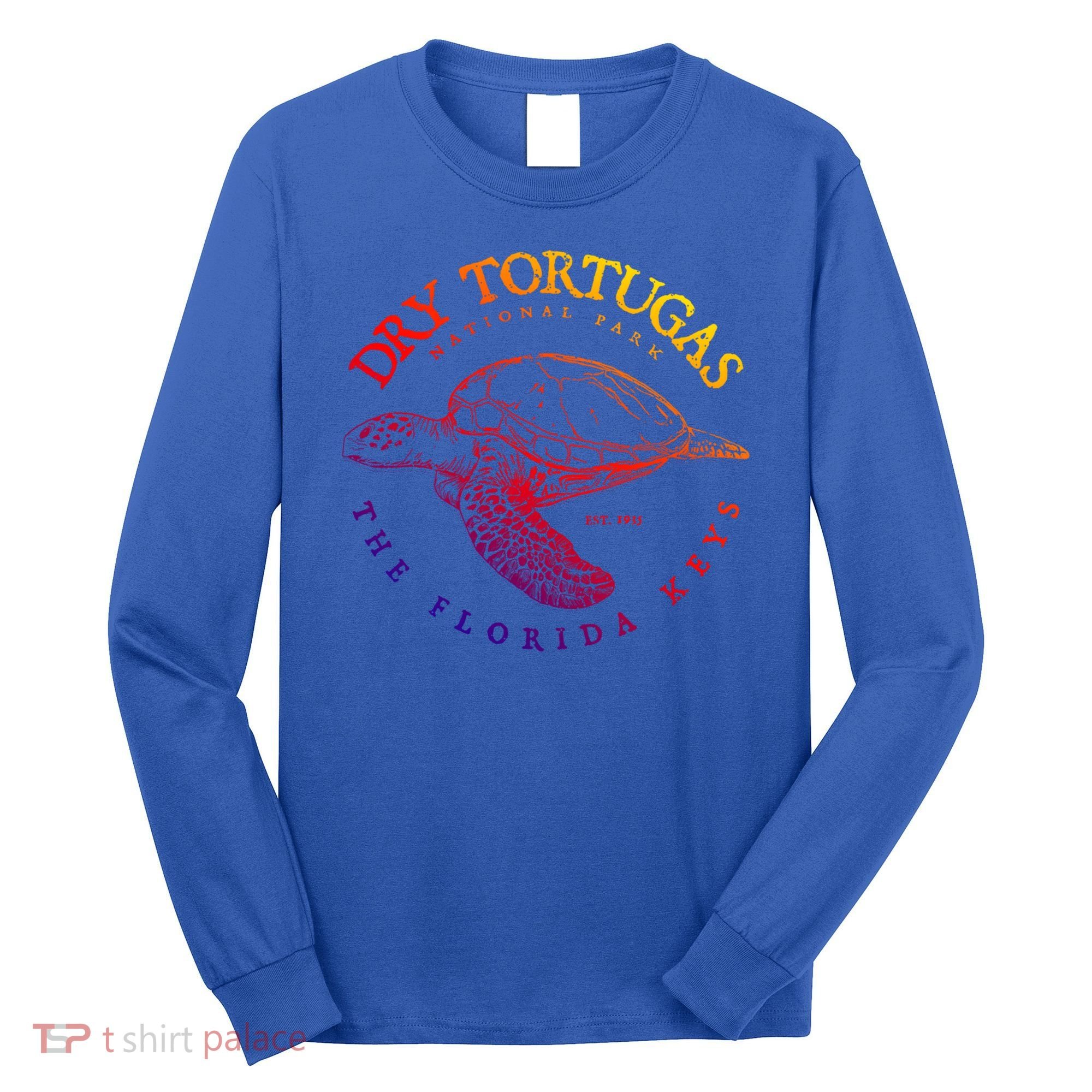 Dry Tortugas National Park Florida Keys Scuba Diving Turtle Cute Gift Long Sleeve Shirt