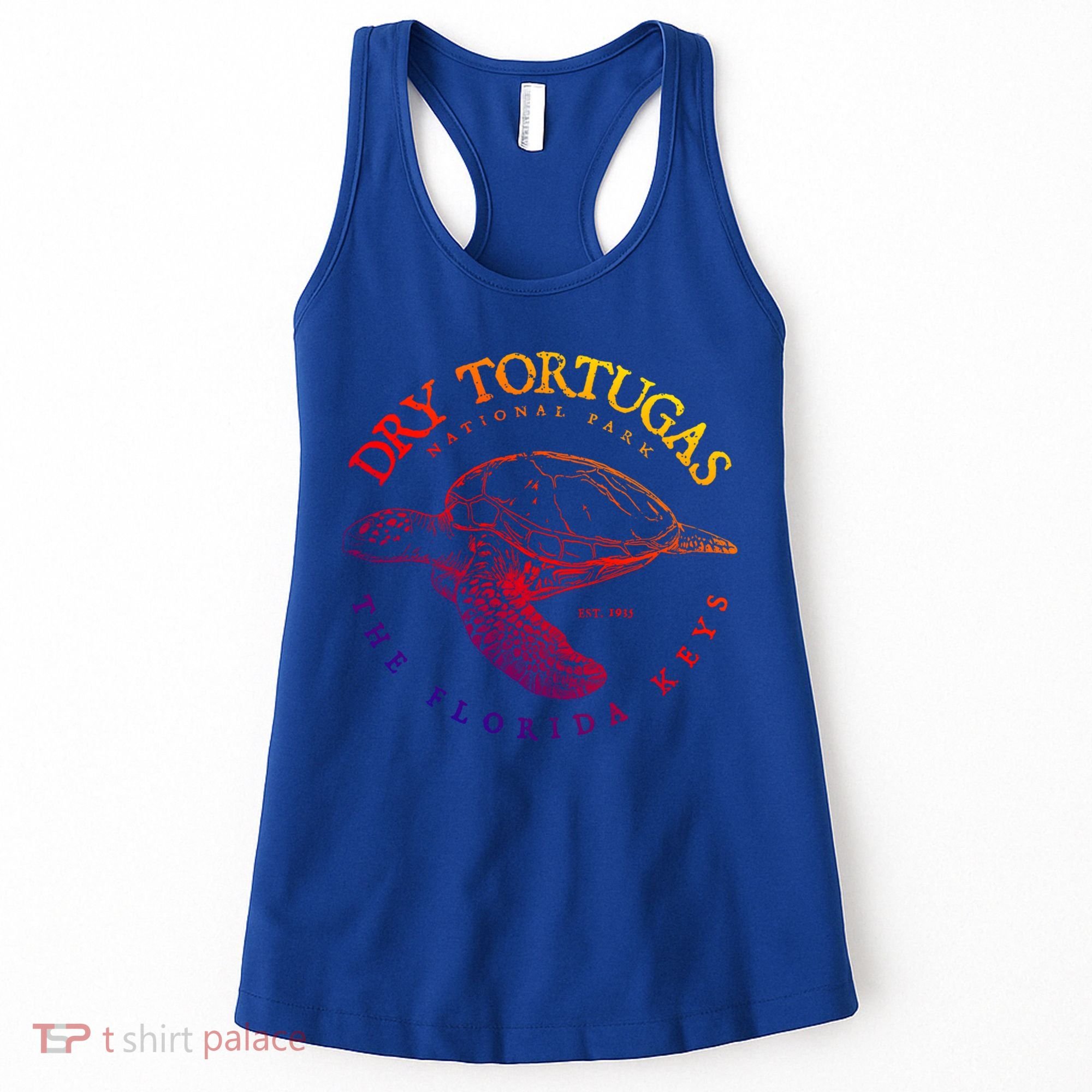 Dry Tortugas National Park Florida Keys Scuba Diving Turtle Cute Gift Women's Tank Top