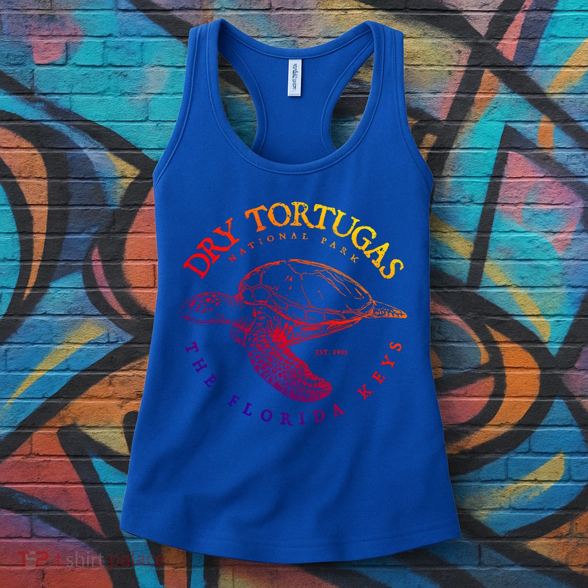 Dry Tortugas National Park Florida Keys Scuba Diving Turtle Cute Gift Women's Tank Top