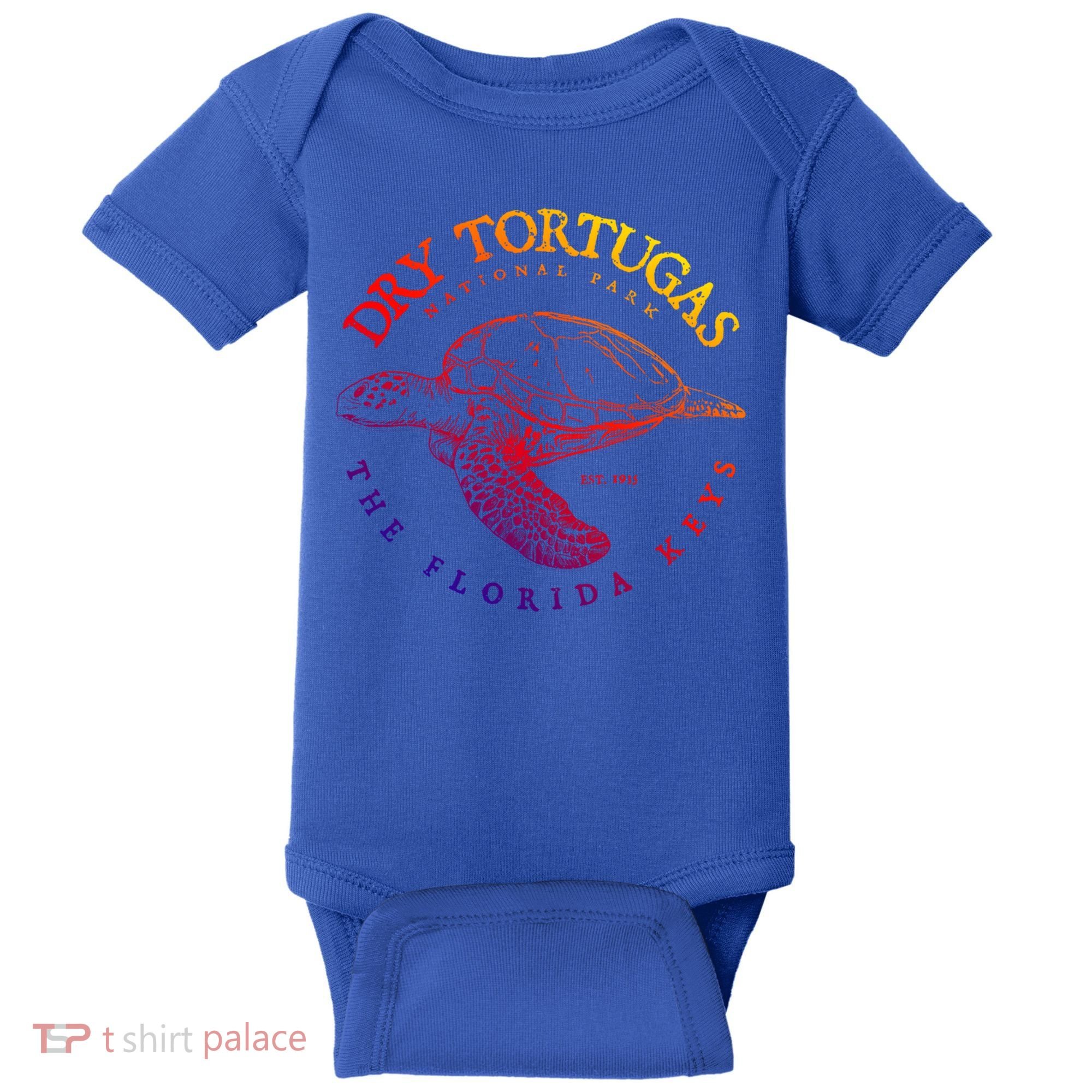 Dry Tortugas National Park Florida Keys Scuba Diving Turtle Cute Gift Baby Bodysuit