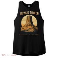 Devils Tower National Monument Wyoming Ladies PosiCharge Tri-Blend Wicking Tank thumb 0
