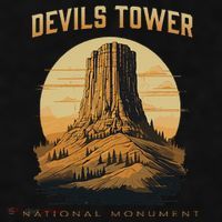 Devils Tower National Monument Wyoming Ladies PosiCharge Tri-Blend Wicking Tank thumb 2
