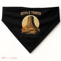 Devils Tower National Monument Wyoming USA-Made Doggie Bandana thumb 0