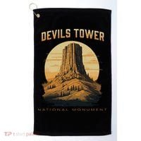 Devils Tower National Monument Wyoming Golf Towel thumb 0