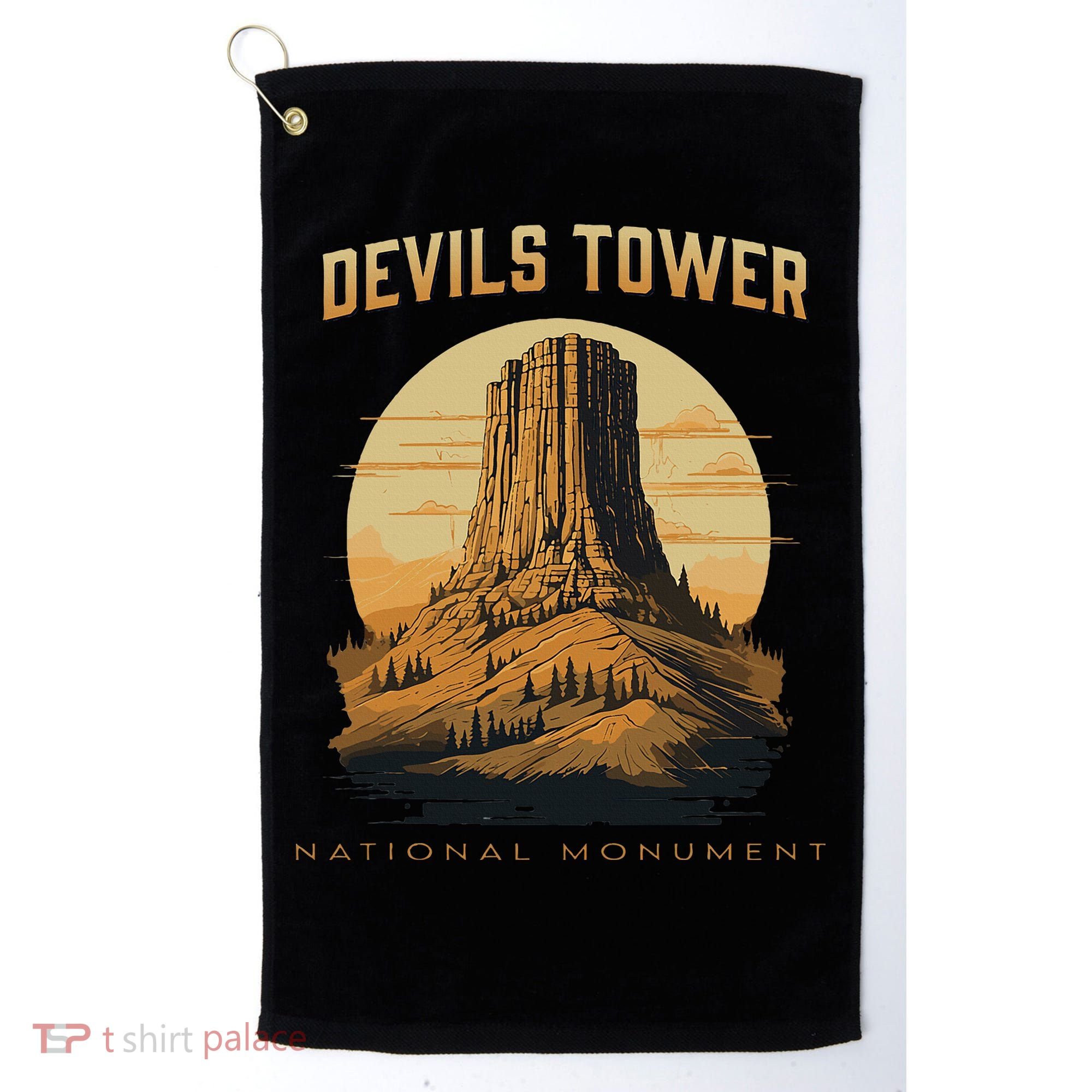 Devils Tower National Monument Wyoming Golf Towel