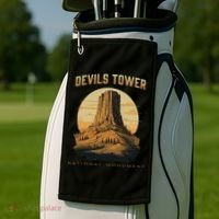 Devils Tower National Monument Wyoming Golf Towel thumb 2