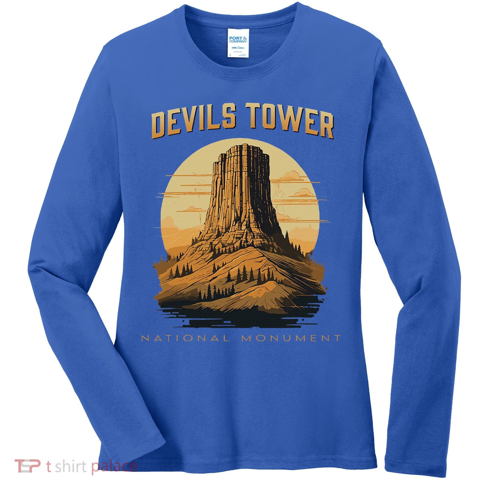 Devils Tower National Monument Wyoming Women's Long Sleeve Shirt