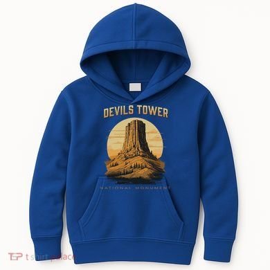Devils Tower National Monument Wyoming Kids Hoodie