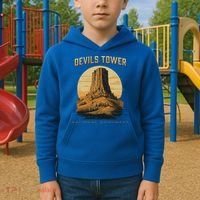 Devils Tower National Monument Wyoming Kids Hoodie thumb 2