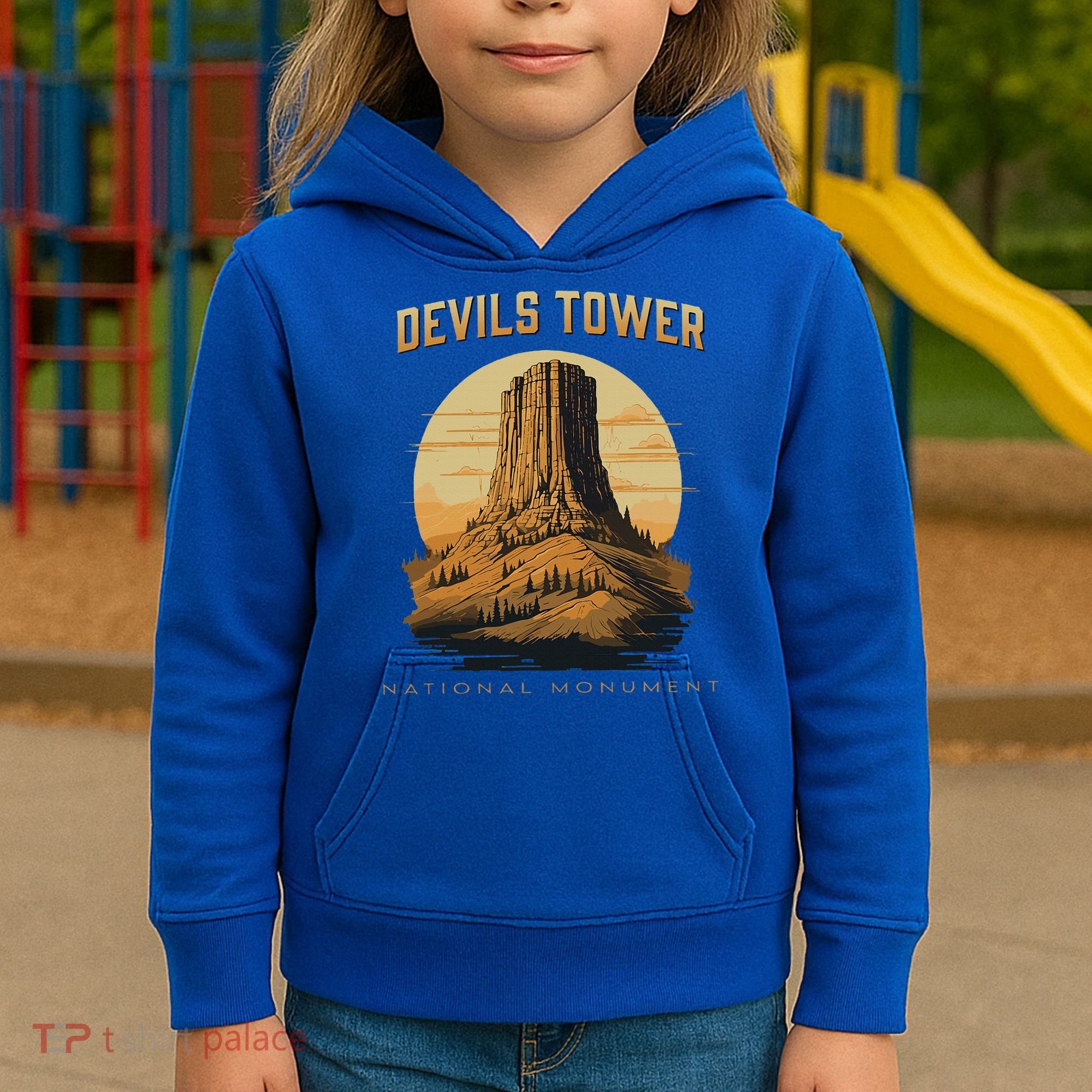 Devils Tower National Monument Wyoming Kids Hoodie