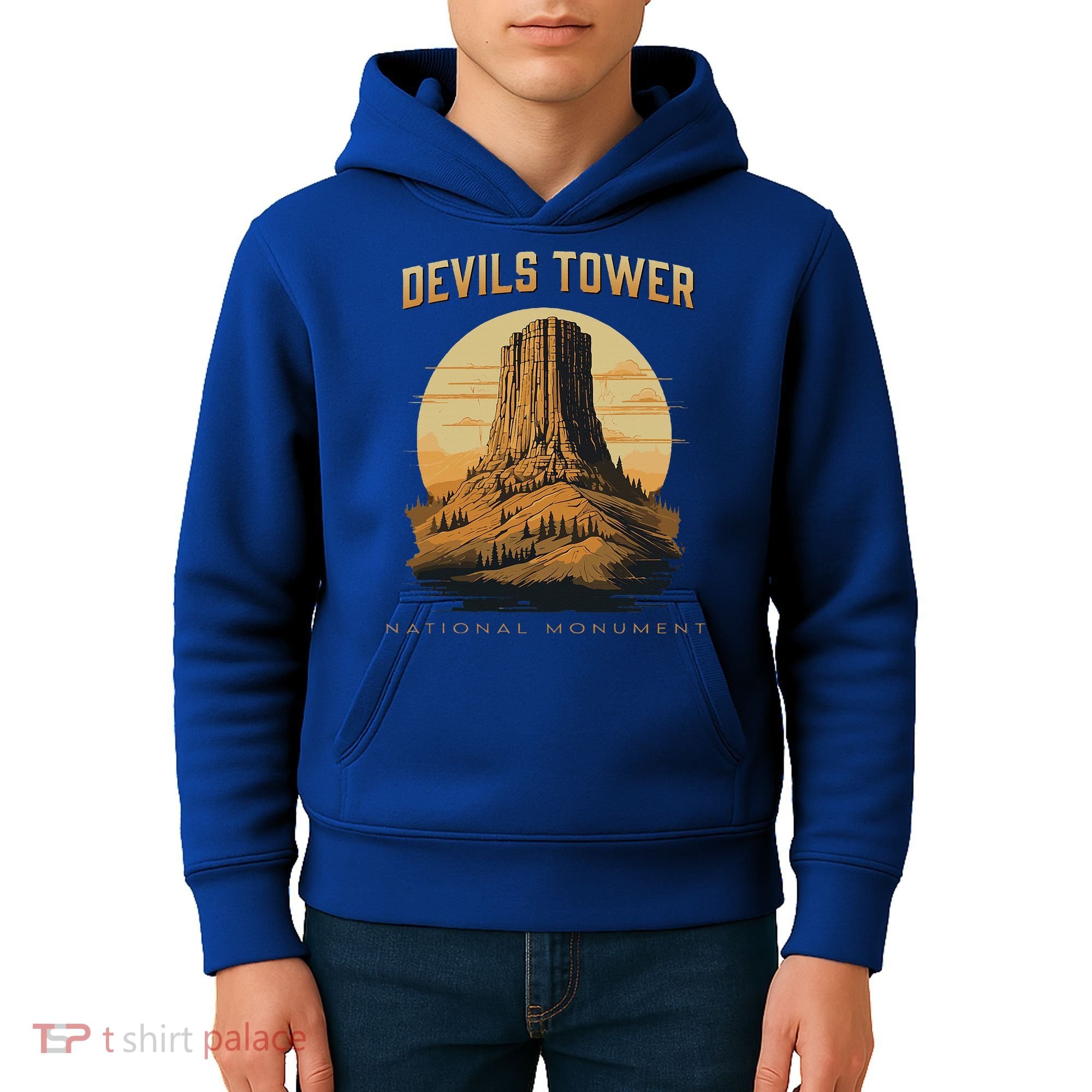Devils Tower National Monument Wyoming Kids Hoodie