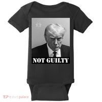 Donald Trump Not Guilty Mugshot Baby Bodysuit thumb 0