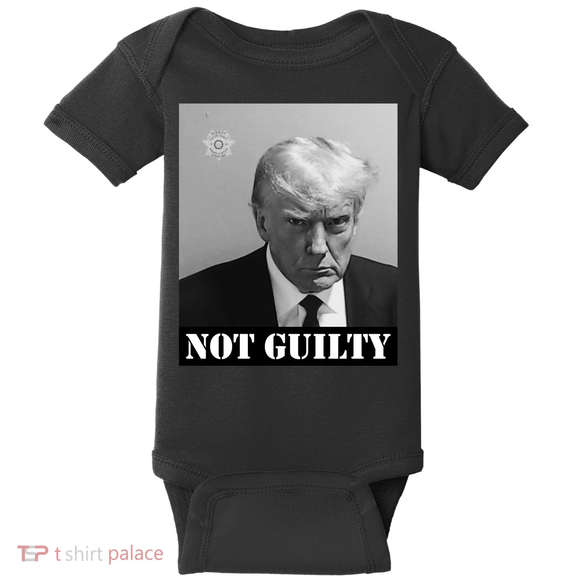 Donald Trump Not Guilty Mugshot Baby Bodysuit