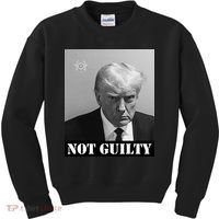 Donald Trump Not Guilty Mugshot Kids Sweatshirt thumb 0
