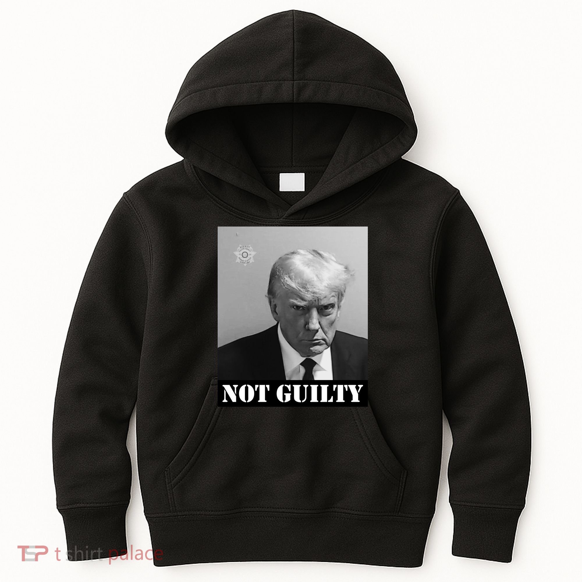 Donald Trump Not Guilty Mugshot Kids Hoodie