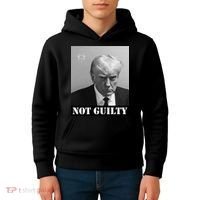 Donald Trump Not Guilty Mugshot Kids Hoodie thumb 4