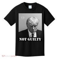 Donald Trump Not Guilty Mugshot Kids T-Shirt thumb 0