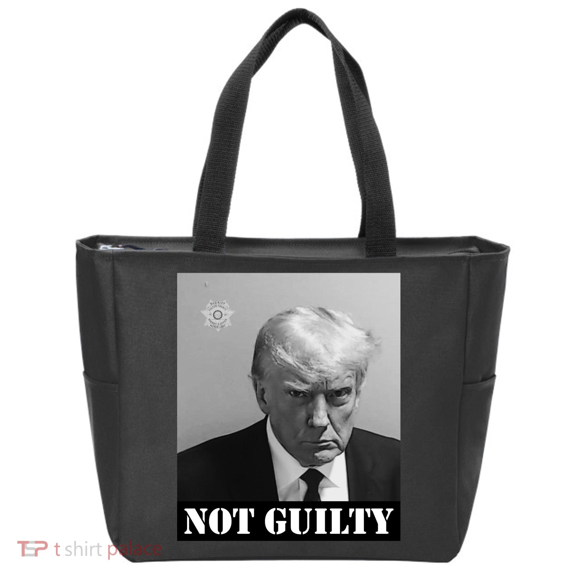 Donald Trump Not Guilty Mugshot Tote Bag