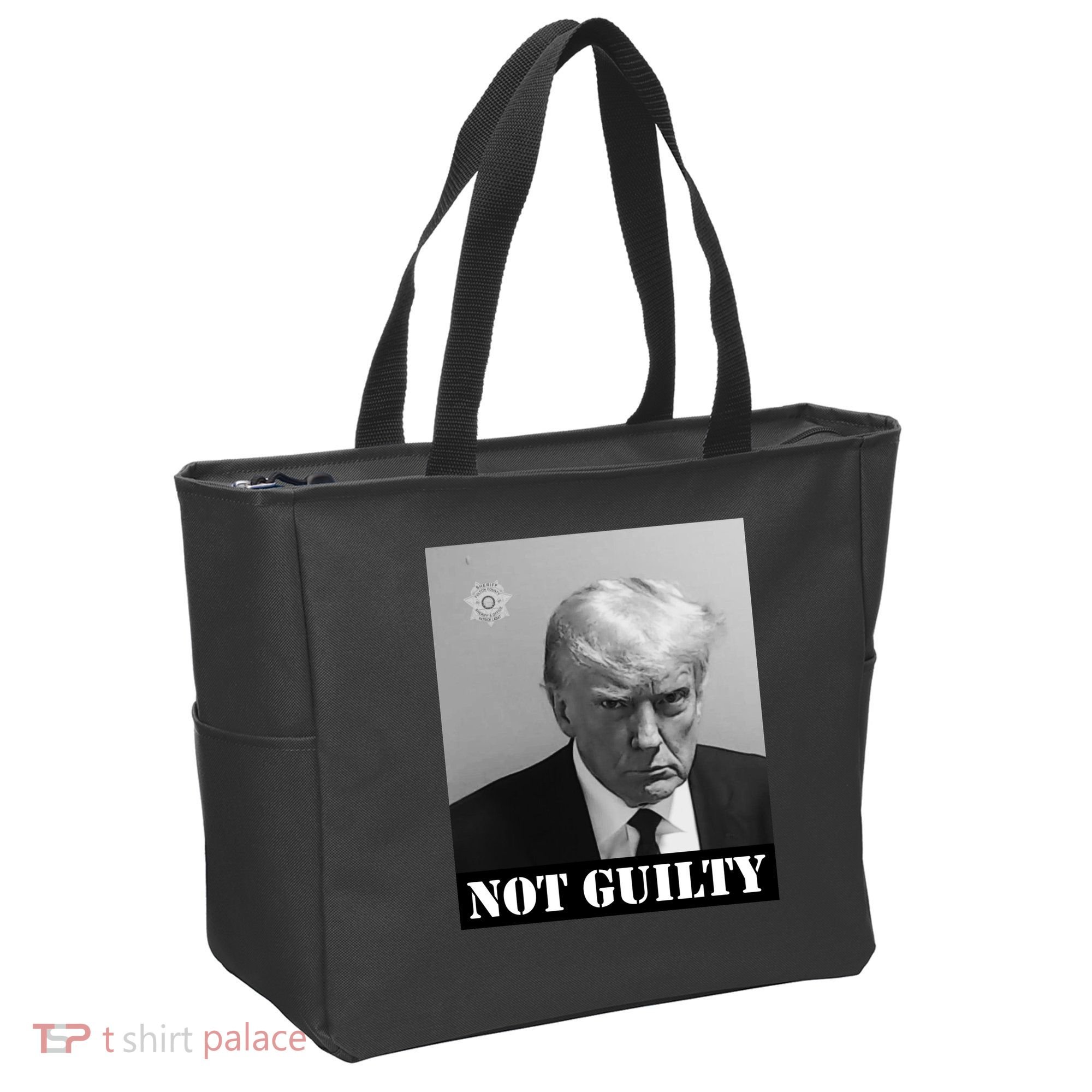 Donald Trump Not Guilty Mugshot Tote Bag