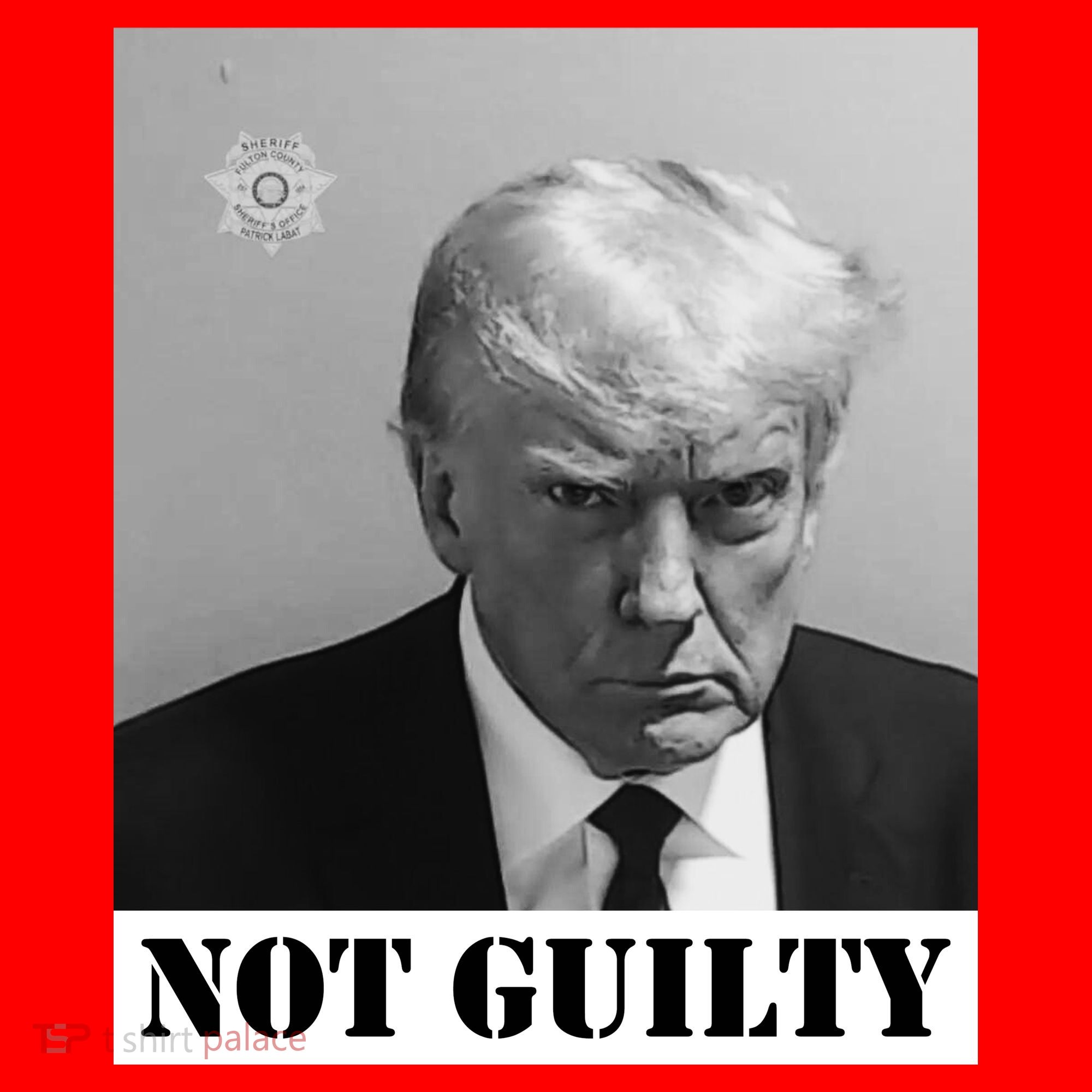 Donald Trump Not Guilty Mugshot Santa Hat
