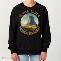 Devils Tower National Monument Distressed Circle Women's Sweatshirt thumb 0