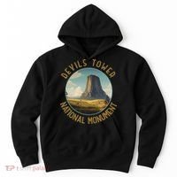 Devils Tower National Monument Distressed Circle Hoodie thumb 0