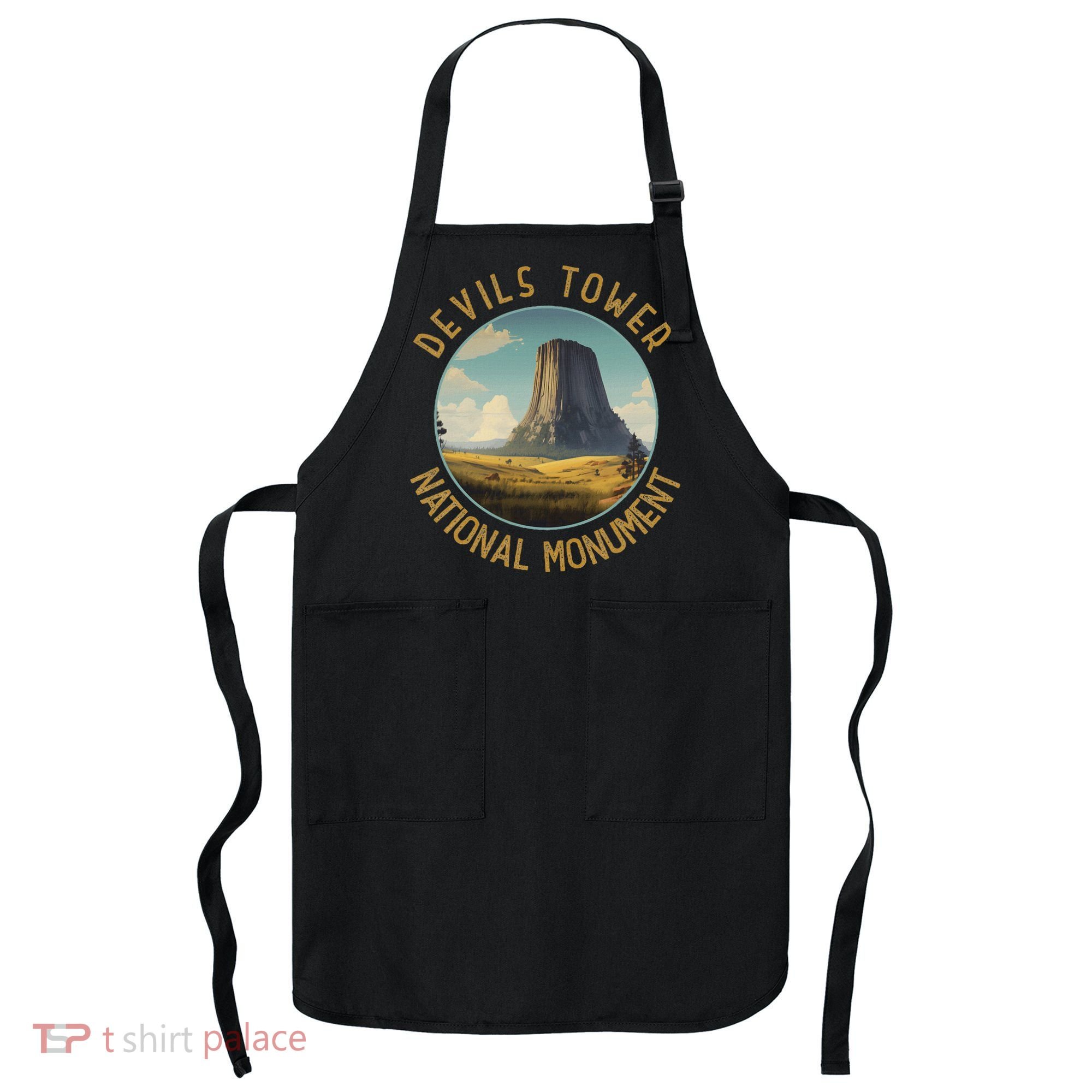Devils Tower National Monument Distressed Circle Apron