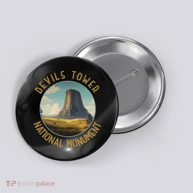 Devils Tower National Monument Distressed Circle Button