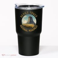 Devils Tower National Monument Distressed Circle Tumbler thumb 0