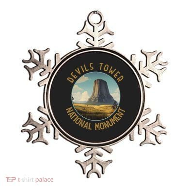 Devils Tower National Monument Distressed Circle Ornament
