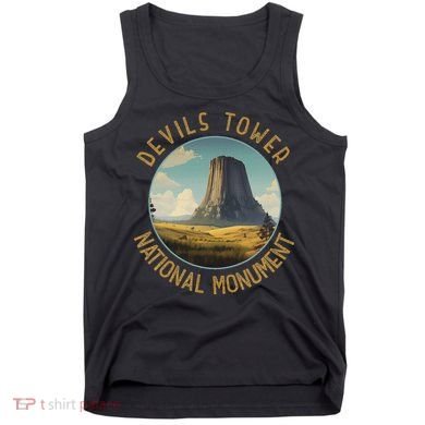 Devils Tower National Monument Distressed Circle Tank Top