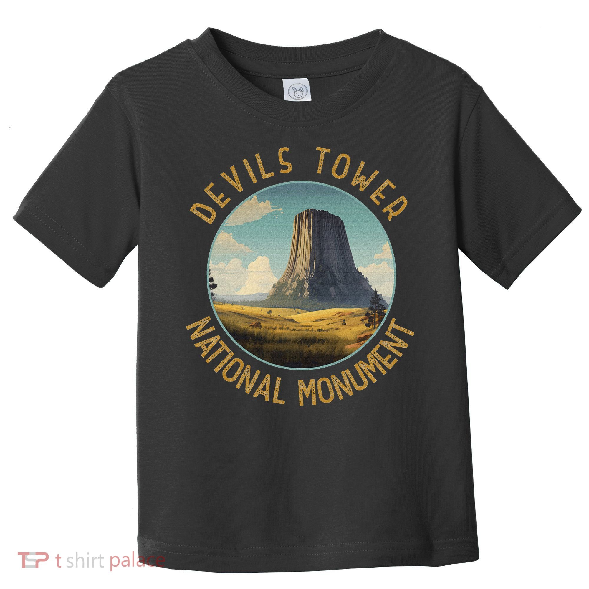Devils Tower National Monument Distressed Circle Toddler T-Shirt