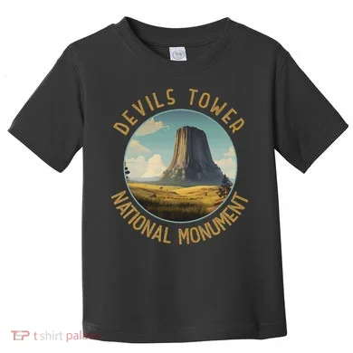Devils Tower National Monument Distressed Circle Toddler T-Shirt