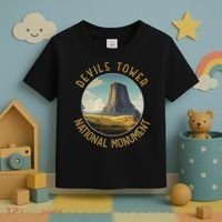 Devils Tower National Monument Distressed Circle Toddler T-Shirt thumb 3