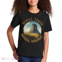 Devils Tower National Monument Distressed Circle Kids T-Shirt thumb 2