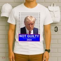 Donald Trump Not Guilty 2024 Mugshot Politcal T-Shirt thumb 6