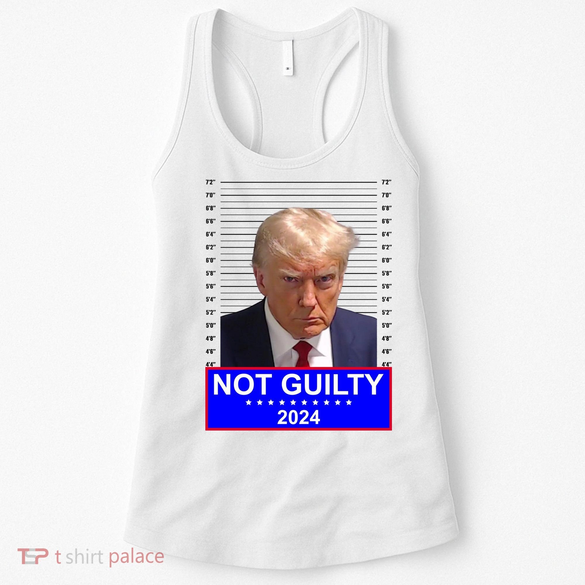 Donald Trump Not Guilty 2024 Mugshot Politcal Women's Tank Top